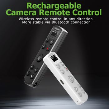 Hanpusen Mando a distancia inalámbrico Bluetooth con pantalla OLED USB-C recargable para cámaras Canon / Sony / Nikon / Fujifilm
