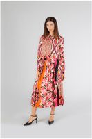 falda de vuelo de raso estampada multicolored scarf l
