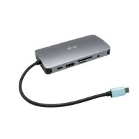docking station usb-c i-tec metal travel nano hdmivga lan 100w sd plata