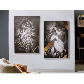 Lienzo Pan De Oro Hojas 80x120 Cms. S/2 80x3x120 Cms