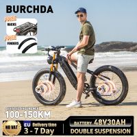 burchda nuevo hc26 bicicleta electrica todoterreno con doble motor bateria de litio de 48v30ah neumaticos gruesos de 26 pulgadas 40 bicicleta electrica de montana para adultos