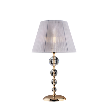 Ruben Lume En Hierro Dorado Y Cristal 1 Luz Con Pantalla H.61 Ø35 Bl267-lm-or