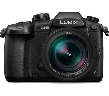 PANASONIC Lumix DC-GH5LEB-K Compact System Camera with 12-60 mm f/2.8 - 4.0 Zoom Lens - Black, Black