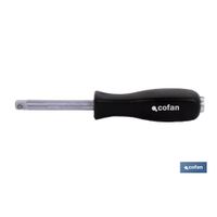 cofan - destornillador rigido doble boca en 14  para vasos de 14  con cuadradillo trasero tambien en 14