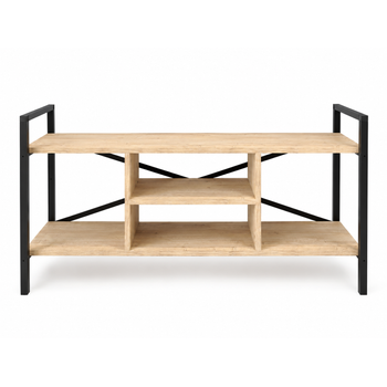Mesa De Tv De Estilo Industrial Con Estantes ( Alto 61 / Ancho 120 / Fondo 35 )