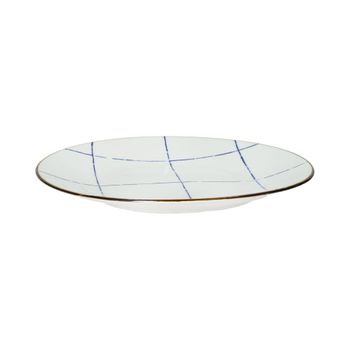 Plato llano porcelana azul
