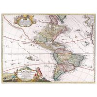 cuadro lienzo - mapa antiguo no 24 cm 40x50
