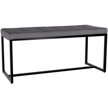 Banco Barci Terciopelo Gris Oscuro 40x100x48 Cm Clp
