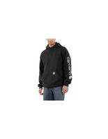 sudadera carhartt sleeve logo hooded hombre negro