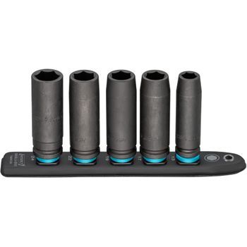 Hazet 900slg-sr/5 Smartrail ∙ Conector De Cable De Plástico Flexible ∙ Cuadrado Hueco 1/2 Pulgadas (12,5 Mm) ∙ Perfil De Tracción De Hexágono Exterior ∙ 13 ∙ 17 ∙ 19 ∙ 22 ∙ 24 ∙ Número De Herramientas: 5