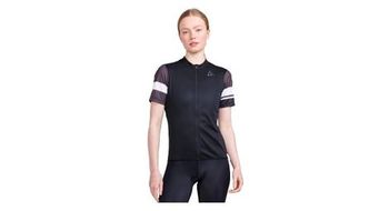 Maillot manga corta craft core endur mujer negro gris