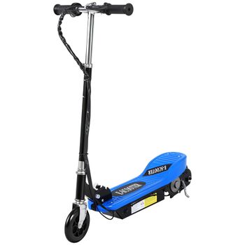 HOMCOM Scooter Eléctrico Plegable para Niños +7 Años Manillar Ajustable Carga 50kg 78x37x89-95cm Diseño Moderno Azul   Aosom España