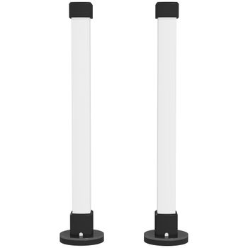 HOMCOM Conjunto de Lámparas de Mesa con Control Remoto App Bluetooth Sincronización con Música y Temporizador Blanco