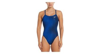 Banador de 1 pieza nike swim hydrastrong delta game azul real para mujer