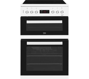 BEKO XDC653W 60 cm Electric Ceramic Cooker - Stainless Steel, White
