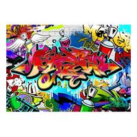 papel pintado 3d - street art tema rojo 200x140 cm