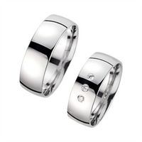 alianzas oro blanco con diamantes ancho 7 mm