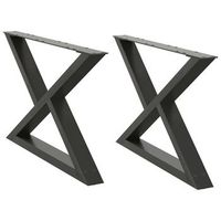 patas para mesarpierna de mesa de centro 2 uds acero antracita 70x42-433 cm