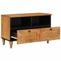 unidades de tv  mueble de salon  gabinete de tv con cajon marron claro 70 x 33 x 46 cm