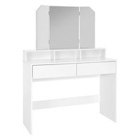 tocador con espejo de 3 piezas 100x40x140cm blanco ecd germany