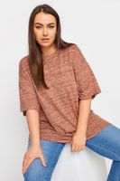 yours top amplio de rayas naranjas mujer curvy y tallas grandes yours