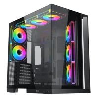 caja gaming xigmatek aqua 7 negro argb vidrio templado mid tower