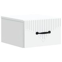 mesita de noche de pared - mueble de dormitorio - madera de ingenieria 345x33x20cm