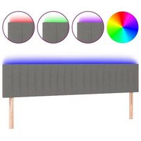 cabecero accesorio para dormir dormitorio mueble led 200 x 5 x 7888 cm tela gris oscuro tdl0201080