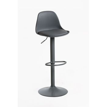 Pack 2 Taburetes Tulipa Total De Polipiel 95*37*31 Cm - Gris Oscuro