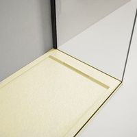plato de ducha resina lux crema  90x120cm rejilla color
