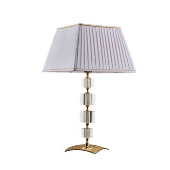 Franz Lume En Hierro Dorado Y Cristal 1 Luz Con Pantalla H.59 Ø30 Bl275-lm-or