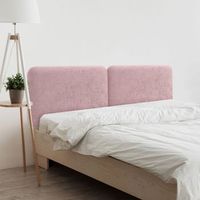 dhome cabecero tapizado en lana redondeado para pared acusticos cabeceros absorbentes cabezal cama dormitorio salmon 210cm dual