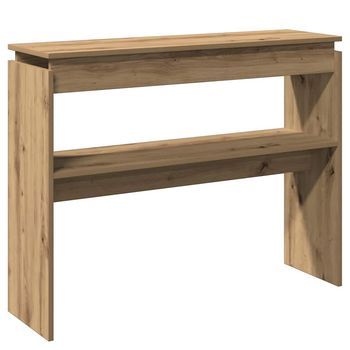 Mesa Consola Madera De Ingeniería Roble Artesanal 102x30x80 Cm Vidaxl