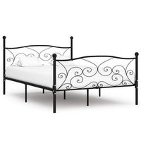estructura de cama con somier metal negro 140x200 cm vidaxl