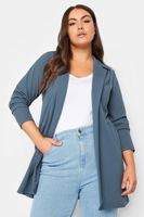 yours blazer azul sin botones mujer curvy y tallas grandes yours