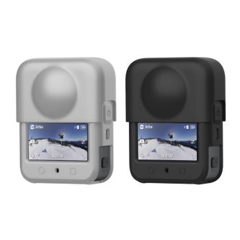 PULUZ-funda protectora de silicona para lente DJI Osmo 360, funda antiarañazos, accesorios para cámara