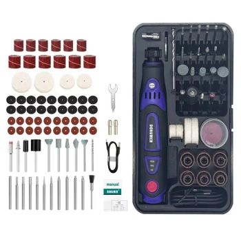 DONUMEH DMSD-100 Herramienta rotativa eléctrica mini inalámbrica de 3 velocidades,molinillo recargable por USB con 82 ac