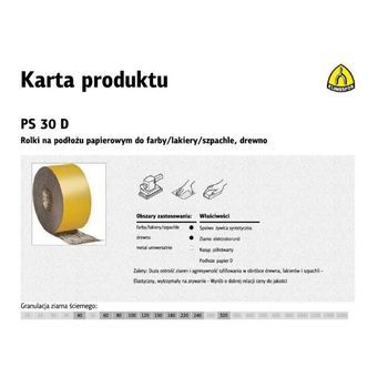 Klingspor Roll With Paper Backing Ps30d 115mm Gr.120 (50mb)
