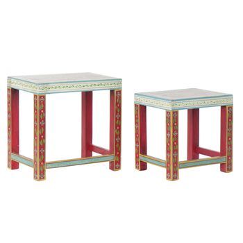 Mesita Auxiliar Set 2 Mango Acrilico 45x30x45