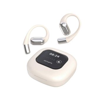 Auriculares 4SMARTS SkyBuds AI inalámbricos Bluetooth para llamadas y música abiertos beige