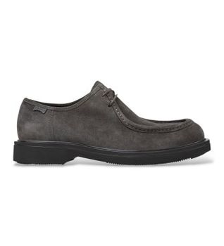 Camper para hombre. K100999-005 Zapatos de piel de cordones Norman gris (43), Plano, Casual