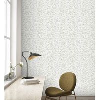 papel pintado vinilico ecologico de ramas y hojas con textura - elva forest 680855 de gaulan - rollo de 10 m x 053 m