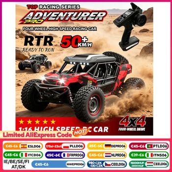 Nuevo coche de control remoto Wltoys, escala 1:16, alta velocidad, 50 km/h, tracción en las cuatro ruedas, 2,4 GHz, vehículo eléctrico todoterreno para carreras y escalada, regalo de cumpleaños para