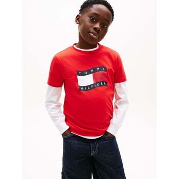 Tommy Hilfiger Tops y Camisetas Wavy Flag T-Shirt para niño