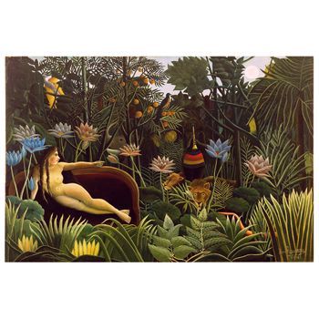 Legendarte - Cuadro Lienzo, Impresión Digital - El Sueño - Henri Rousseau - Decoración Pared Cm. 80x120