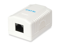 roseta de superficie categoria 5e 1 hembra rj45 color blanco