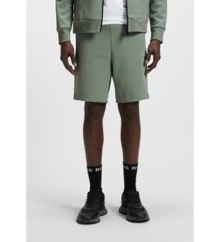 BOSS para hombre. 50537199 Pantalón corto Headlo Rib verde (XXL), Casual, Deportivo, Algodón, Multideporte