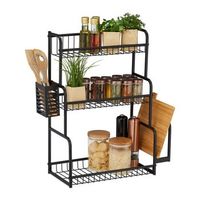 estante de cocina para la encimera negro