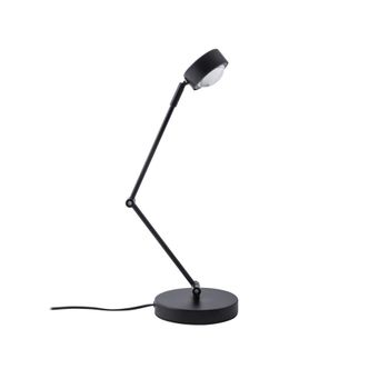Lámpara de mesa de metal negro