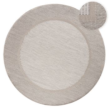 Alfombras de interior y exterior Verona beige 120 cm redondo